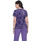 384PR koi Basics Leslie Haut Imprimé - Denim Patch