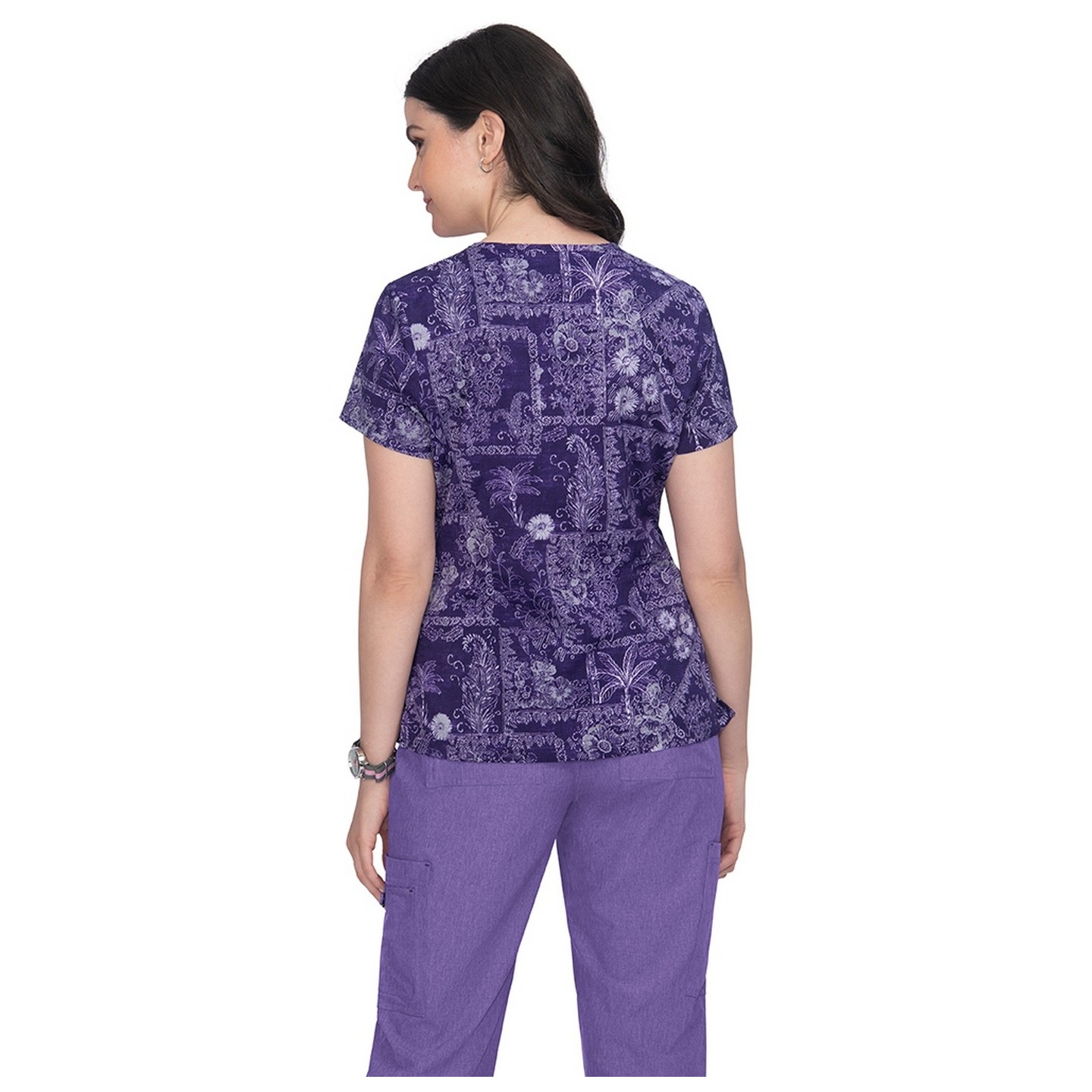 384PR koi Basics Leslie Haut Imprimé - Denim Patch