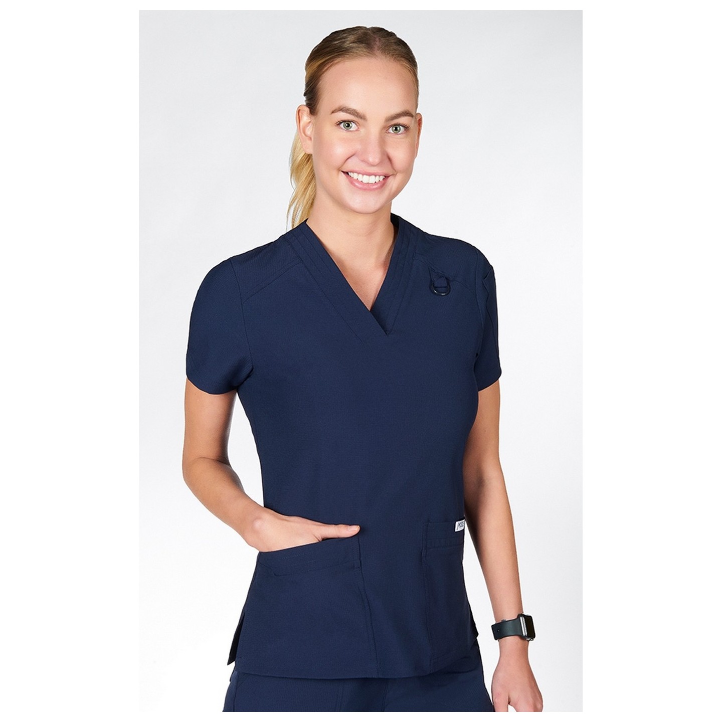 T8010 The DeeDee - Ridiculously Soft Mentality by MOBB - V-neck Top With Three Pockets