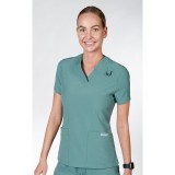 T8010 The DeeDee - Ridiculously Soft Mentality by MOBB - V-neck Top With Three Pockets