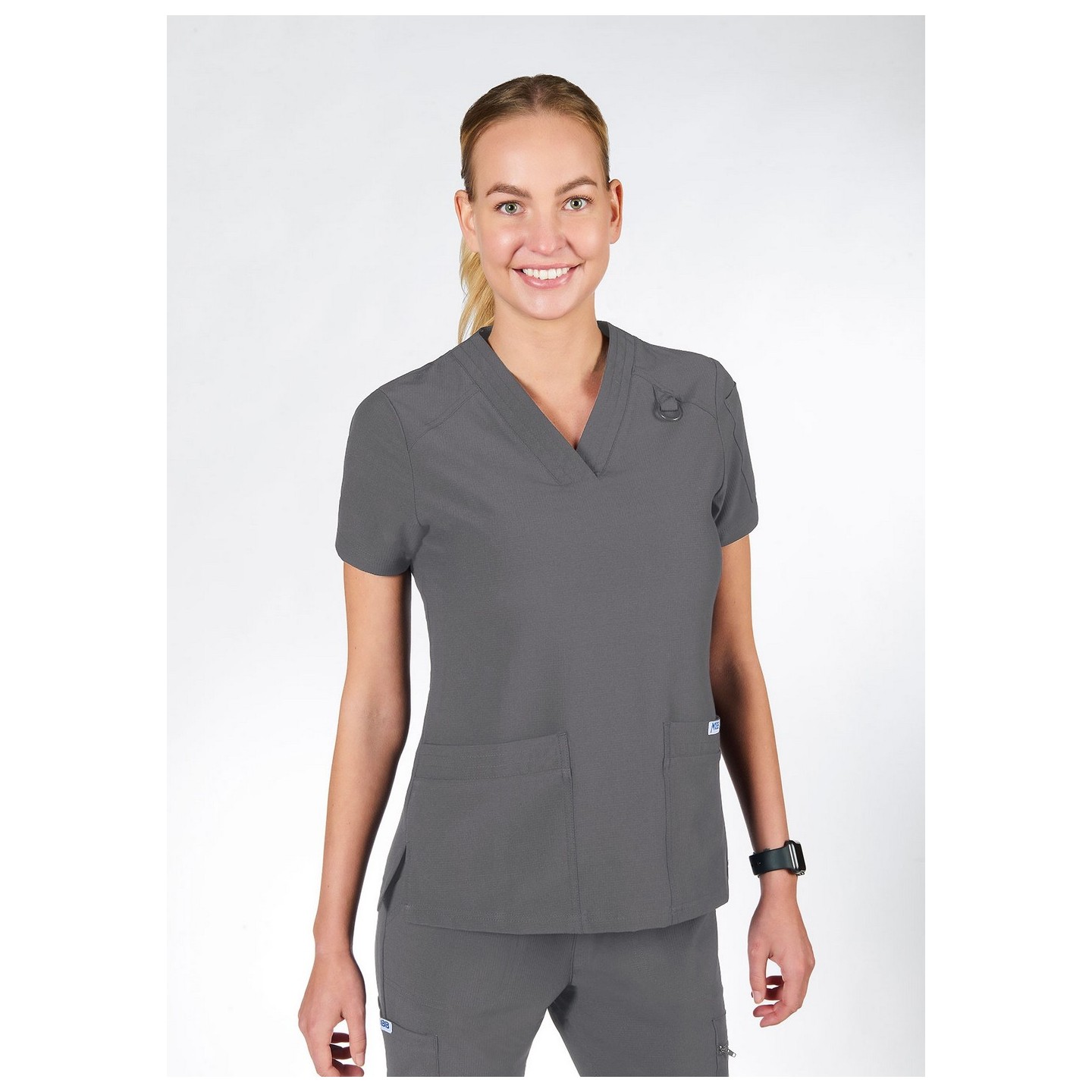 T8010 The DeeDee - Ridiculously Soft Mentality by MOBB - V-neck Top With Three Pockets