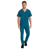 2223 Healing Hands Scrubs Blue Label Haut à col en V pour hommes 