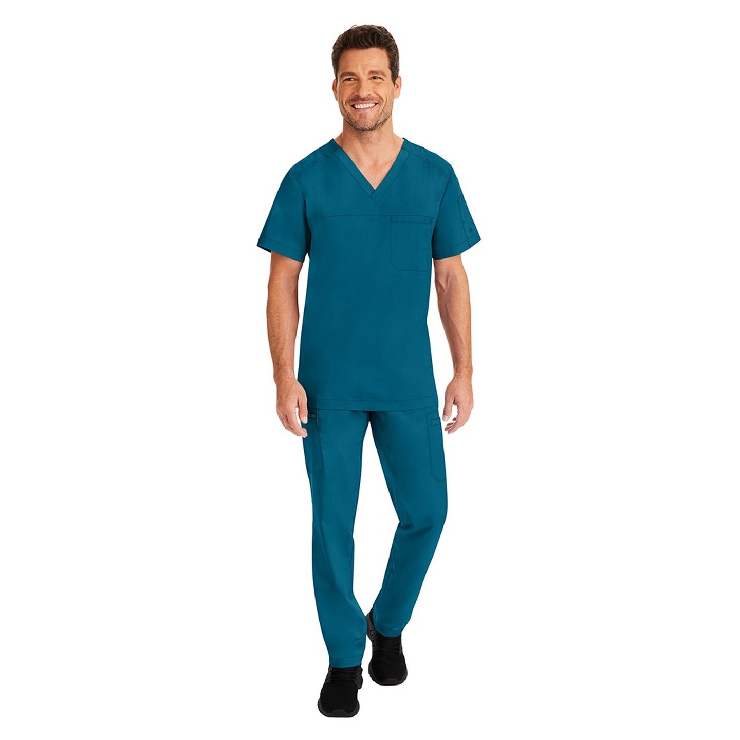 2223 Healing Hands Scrubs Blue Label Haut à col en V pour hommes 