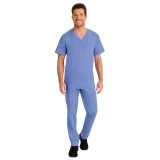 2223 Healing Hands Scrubs Blue Label Haut à col en V pour hommes 