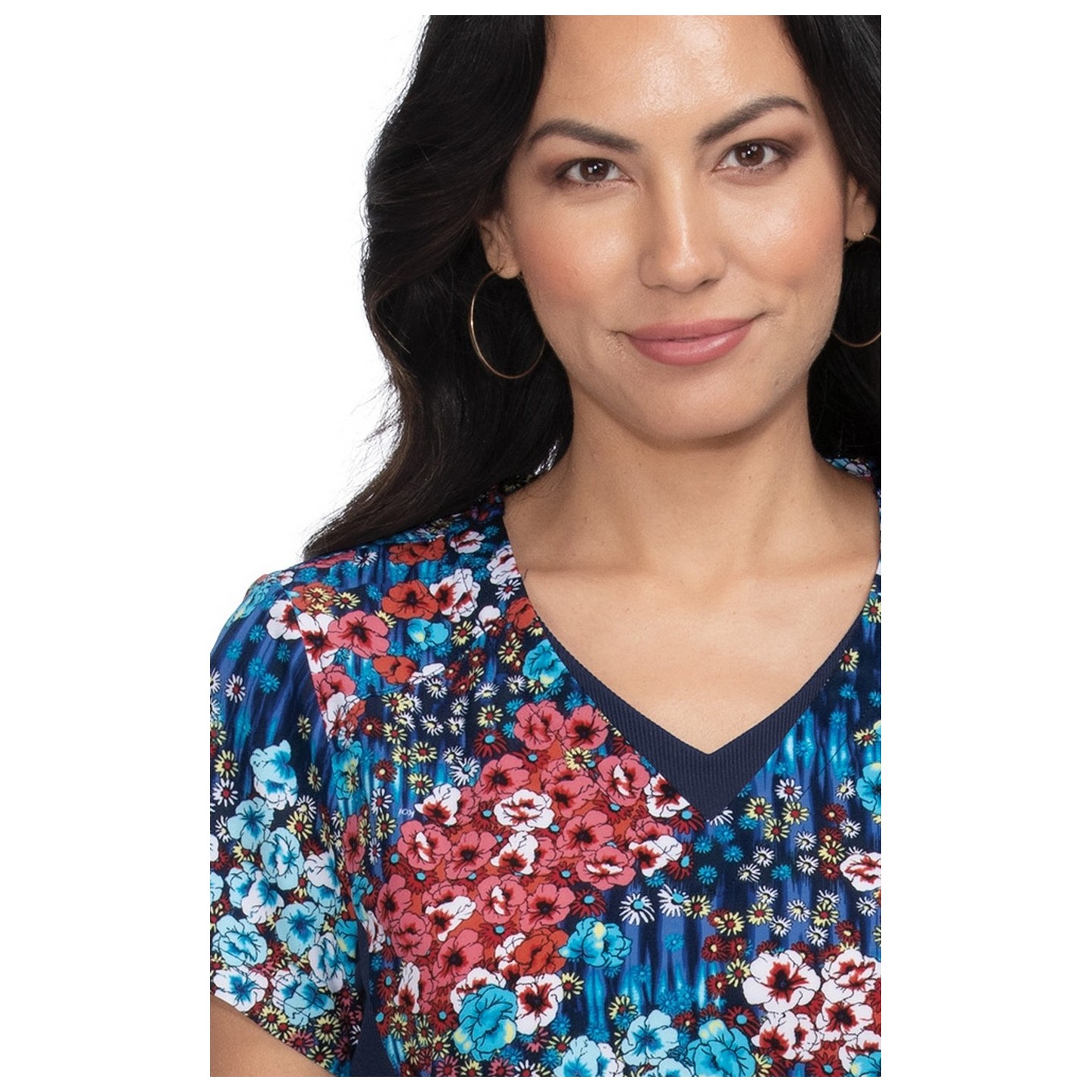 1057PR koi Lite Haut d'Uniforme Imprimé - Daisy