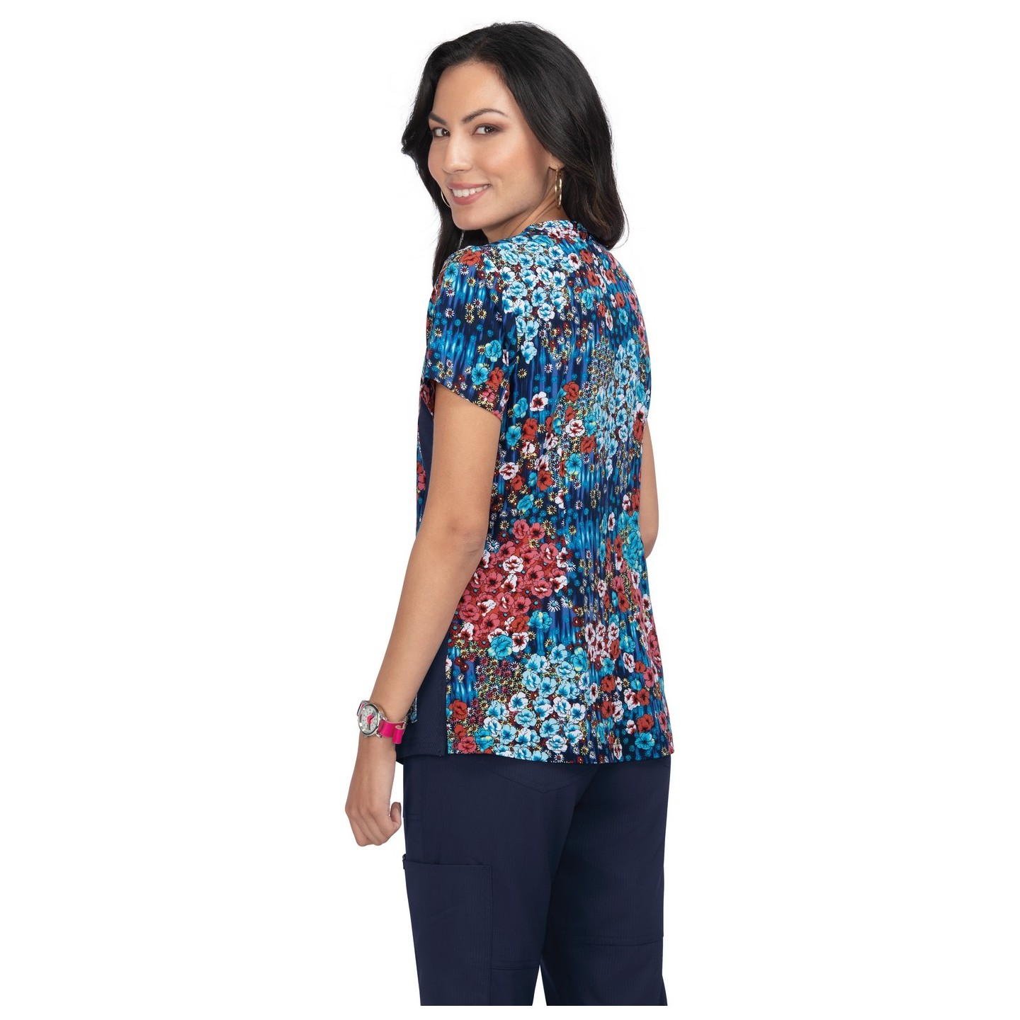 1057PR koi Lite Haut d'Uniforme Imprimé - Daisy