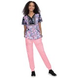 1055PR koi Stretch Haut d'Uniforme Imprimé Luisa - Enchanted Garden