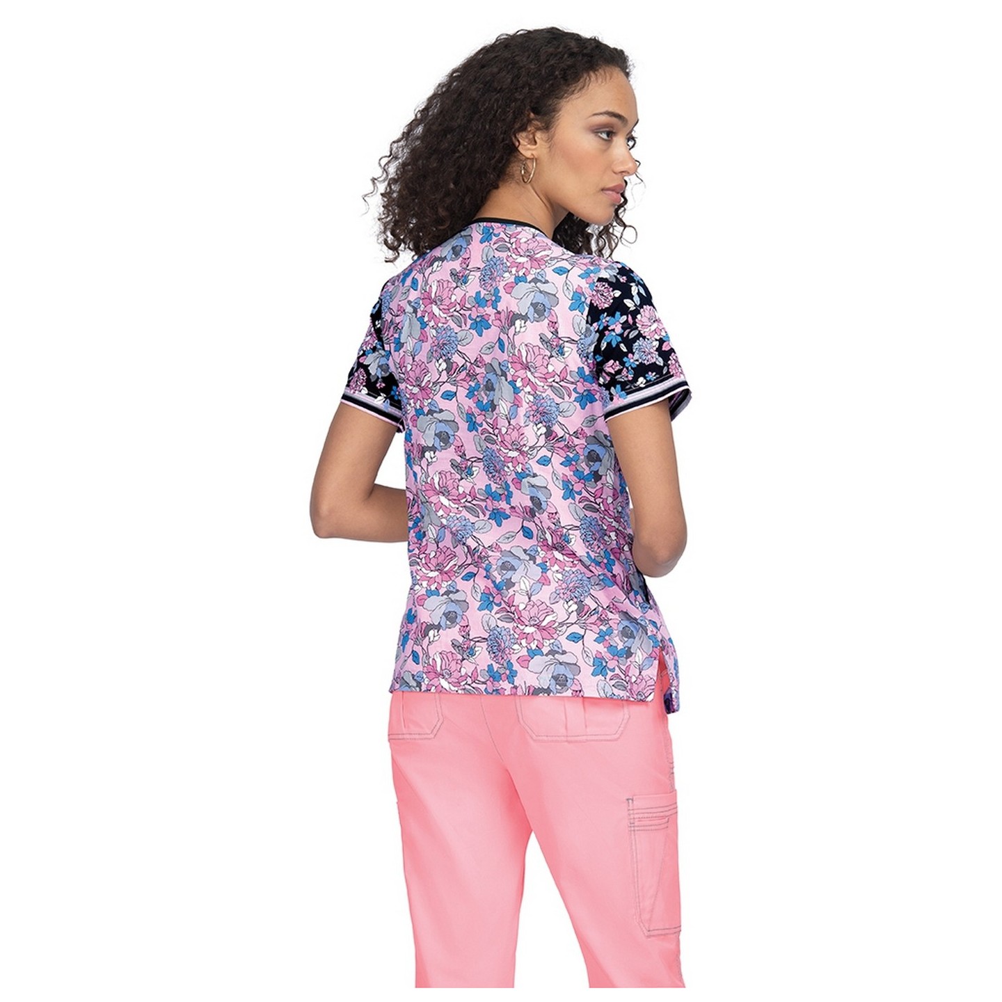 1055PR koi Stretch Luisa Print Top - Enchanted Garden