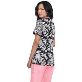1054PR koi Stretch Lennon Haut d'Uniforme Imprimé  - WoodBlock Floral