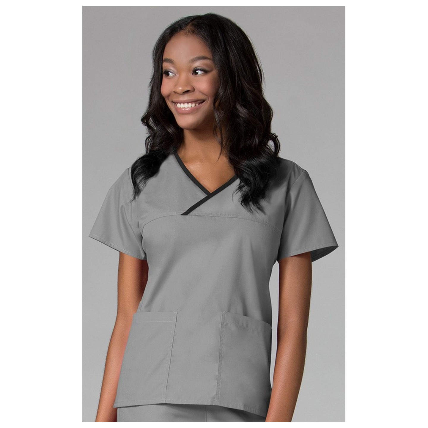 1026 Maevn CORE - Haut Y-cou Mock emballé - Pewter/Black