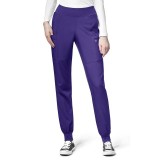 5555 W123 by WonderWink - Comfort Waist Cargo Jogger Scrub Pants - Inseam: Regular: 31"