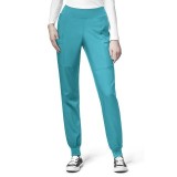 5555P Petite W123 de WonderWink - Ceinture Confort Pantalon de jogging cargo - Entrejambe: 28po