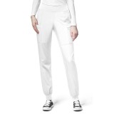 5555P Petite W123 de WonderWink - Ceinture Confort Pantalon de jogging cargo - Entrejambe: 28po