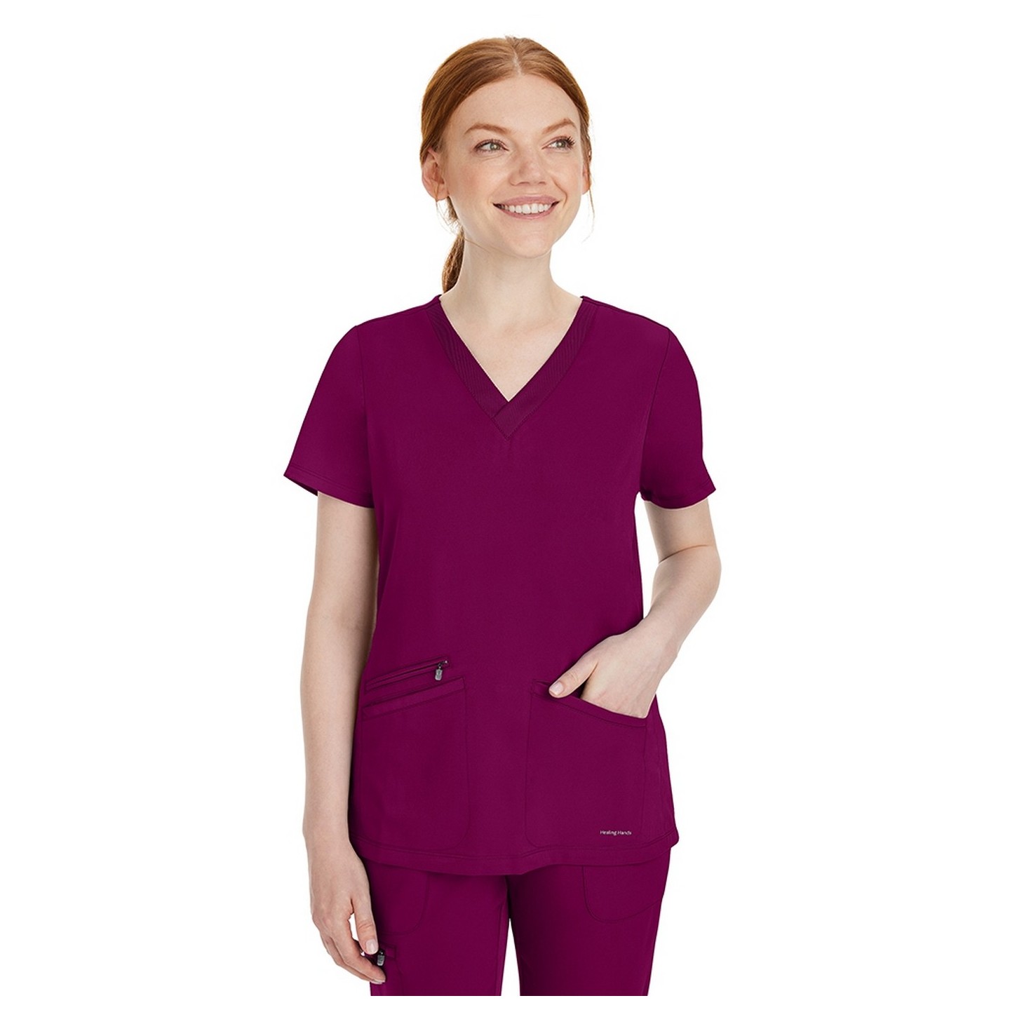 2530 Healing Hands Works Mariah Flexible V-Neck Top