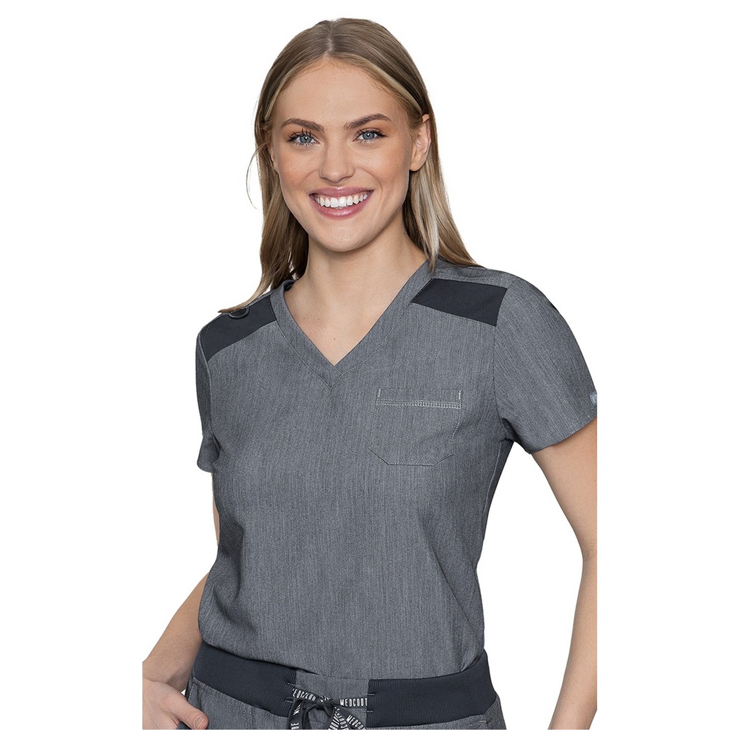 7448 Med Couture Touch Chest Pocket Top