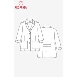 7126 Red Panda - Women's 3/4" Sleeve Lab Coat
