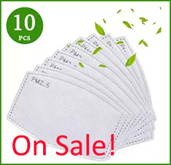 10-PACK PM2.5 Activated Carbon Five Layers Replaceable Filter