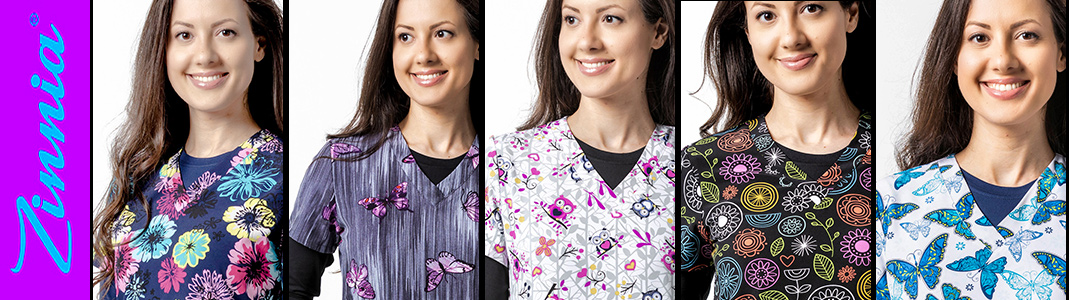 Print Scrub Tops
